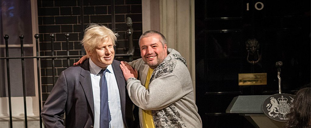 A Boris Johnson wax-work... Boris Johnson is represented here by a wax-work. But can we tell the difference?