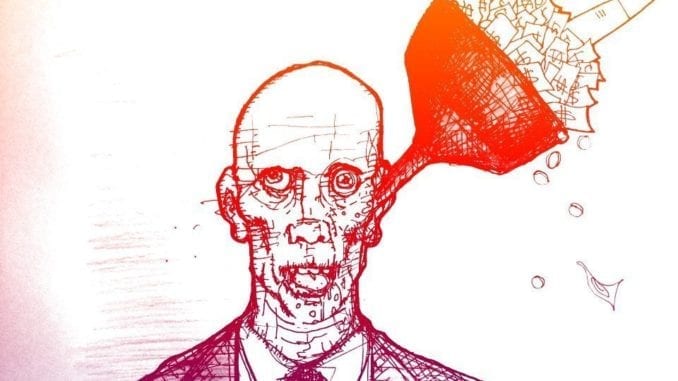 moneyhead A distopian businessman by Dan Booth