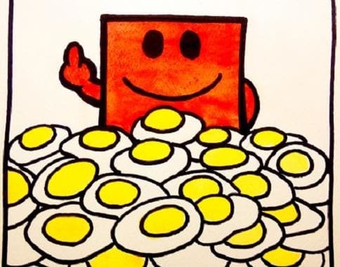 mrstrong A picture of Mr Strong and eggs