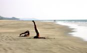 beach yoga by Kyle Lease