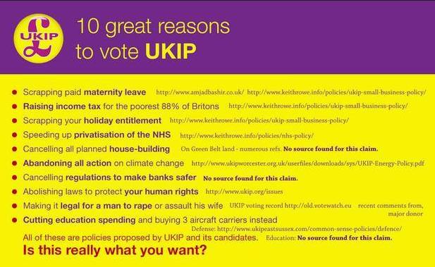 Spoof UKIP poster