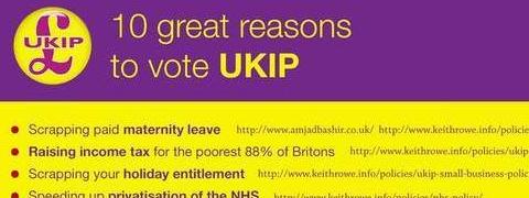 ukip480 Spoof UKIP election leaflet
