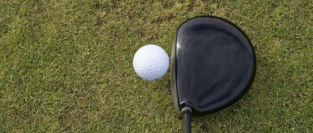golfball and club
